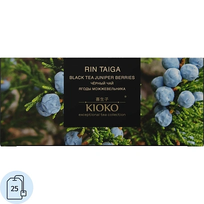 Чай черный Kioko Rin Taiga с ягодами можжевельника и травами 25пак x 2г