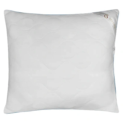 Подушка 70х70 стеганная (микрофибра/лебяжий пух), белый