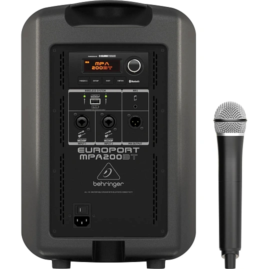 Акустическая система Behringer MPA200BT, 200Вт, Bluetooth, аккум, радио мкф