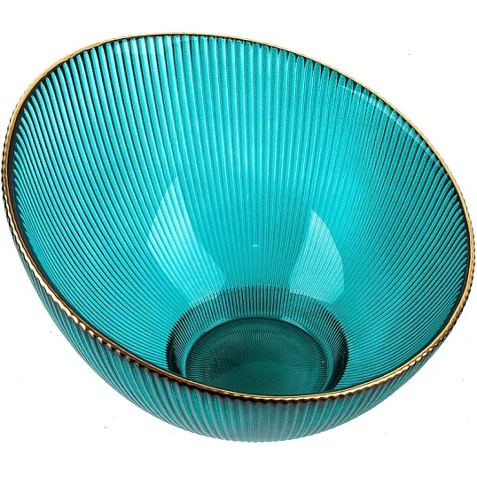 Салатник Frost stripe (зелен)d=17,2см h=12,5см v=650мл(стекло),9950317-4