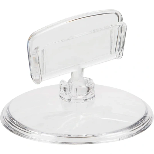 Ценникодержатель настольный на круглой подставке ширина клипсы 38мм,10шт/уп