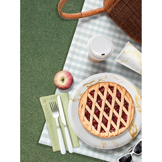 Набор тарелок (d=23 см) Белый мрамор, 6 шт., 30000873