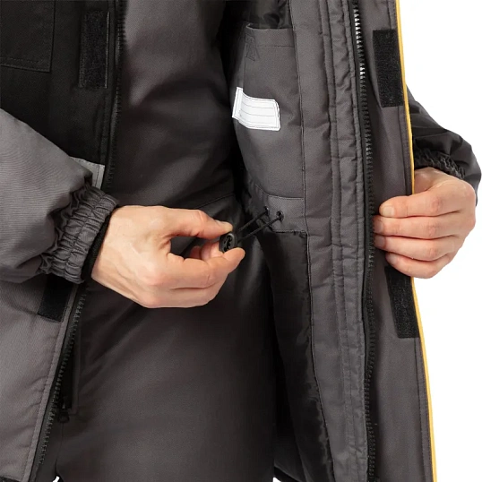 Куртка рабочая зимняя муж з43-КУ сер/чер (р.68-70) 170-176 (серияЗ)