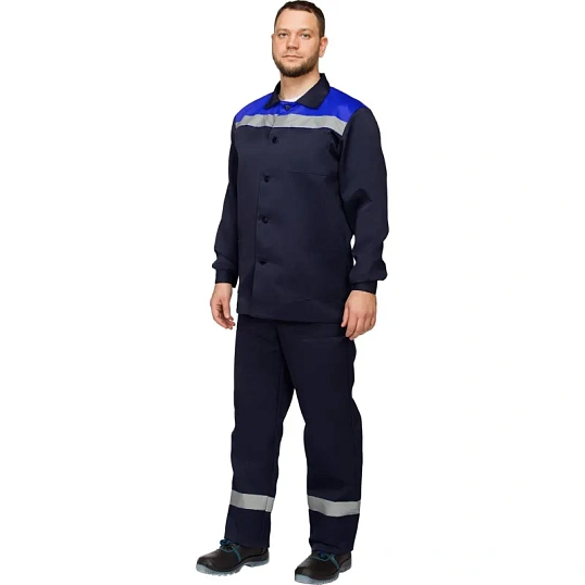 Костюм рабочий летний муж. л16-КПК с СОП син/вас (р.72-74) 194-200
