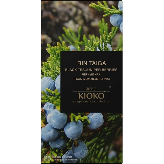 Чай черный Kioko Rin Taiga с ягодами можжевельника и травами 25пак x 2г
