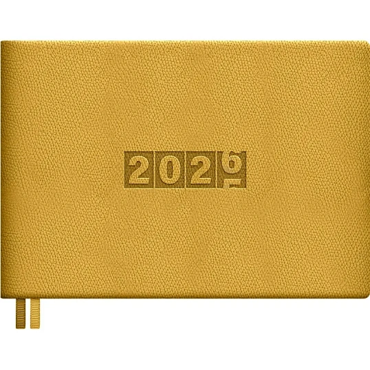 Еженедельник датированный 2026 ESCALADA 181х127мм, 64л, горчичный 70346