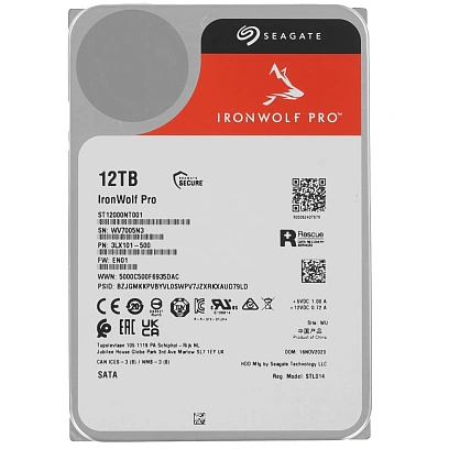 Жесткий диск Seagate 3.5 IronWolf Pro Nas 12TB SATA 7200rpm(ST12000NT001)