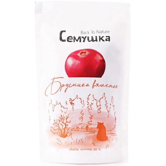 Брусника Семушка вяленая, 50г