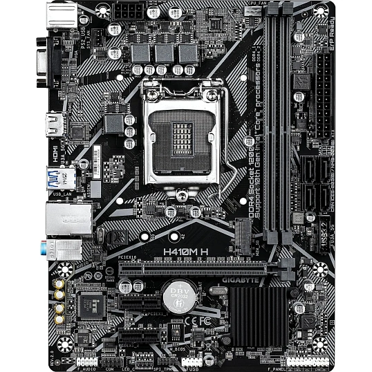 Материнская плата Gigabyte H410M H 2.0 H410, LGA1200, 2xDDR4, MATX