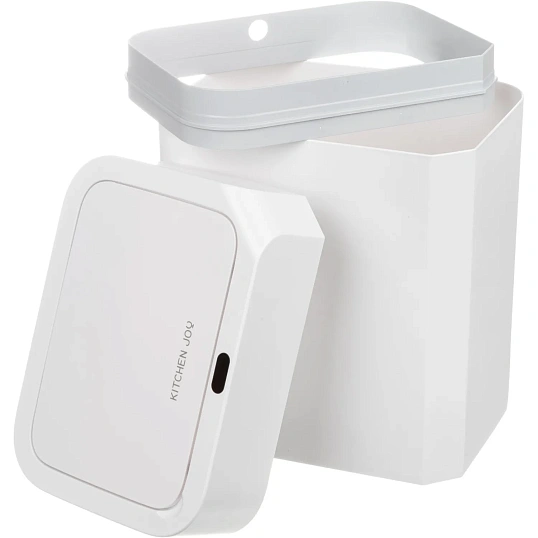 Ведро мусорное Kitchen Joy сенсорное пластиковое белое 12л_KJ-JAH6115