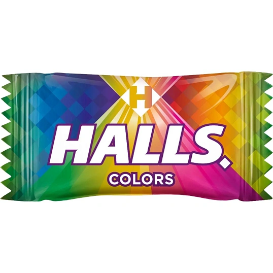 Карамель леденцовая HALLS COLORS ассорти 2,8гx90шт/уп