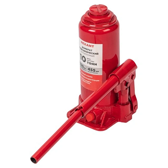 Домкрат гидравлический бутылочный 10т REXANT