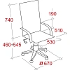 Кресло BN_Fc_Руководителя Echair-534 TL кожа черная, хром