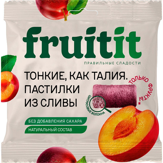Пастила пастилки FRUIT IT сливовые, 3+, 70г