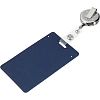 Бейдж ВЕРТИКАЛЬНЫЙ С ДЕРЖАТЕЛЕМ-РУЛЕТКОЙ, синий