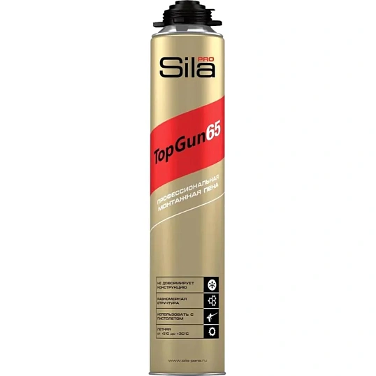 Пена монтажная профессиональная Sila Pro TopGun 65, 875мл (SPTG65P875S)