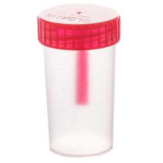 Контейнер д/сбора биопроб 60 мл н/с со шпателем, 750 шт/уп КБл-60 ОЛДАНС