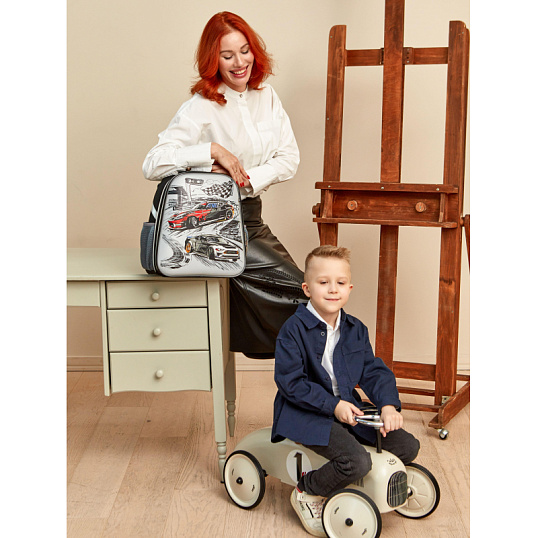 Ранец Комус Класс Basic Тачки, СО,2 отд, эргоном. Спинка