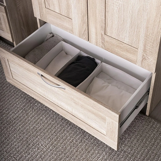 Шкаф для одежды ШС_Сириус 2 двери и 1 ящик дуб сонома