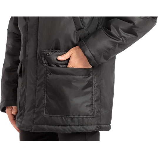 Куртка зимняя муж Аляска з66-КУ удлиненная черн (р.60-62)170-176