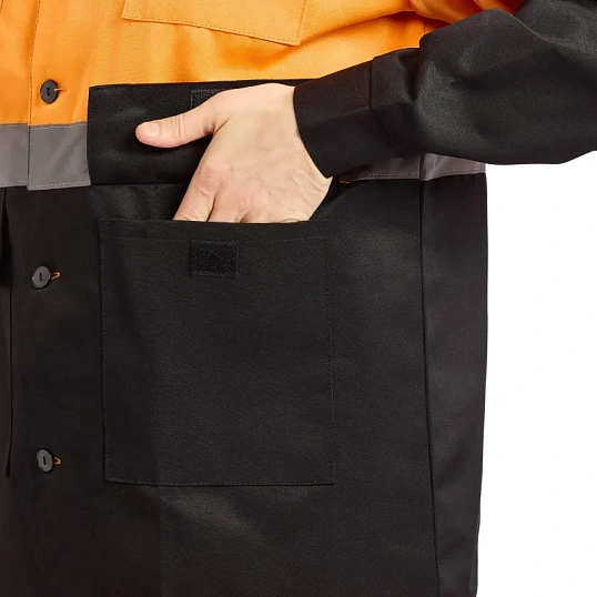 Костюм летний муж. лд01-КПК оранж./черн. (р.60-62) 182-188