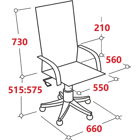 Кресло BN_SH_EChair-516 TPU кожзам черный, хром
