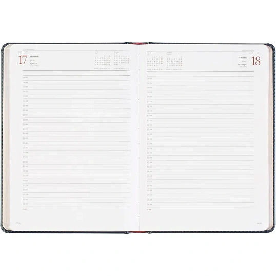 Ежедневник датированный 2026 А5+ SIDNEY NEBRASKA синий, зол обрез 3-125/04