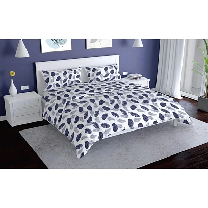 Постельное белье евро набивн.поплин 105г/м2 (нав.70х70-2шт),28332-4