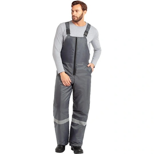 Полукомбинезон рабочий зимний мужской з47-ПК серый (р.60-62) 182-188