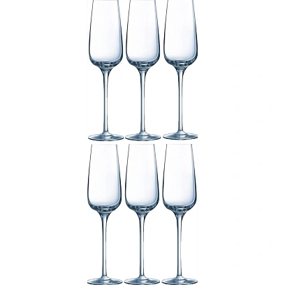 Бокал -флюте 210 мл. d=60 мм. h=240 мм. хр.стекло Сублим 54971 (6шт/уп)