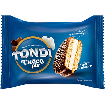 Печенье Пирожное в глазури Tondi Choco Pie, 2,13кг/уп (РВВ606)