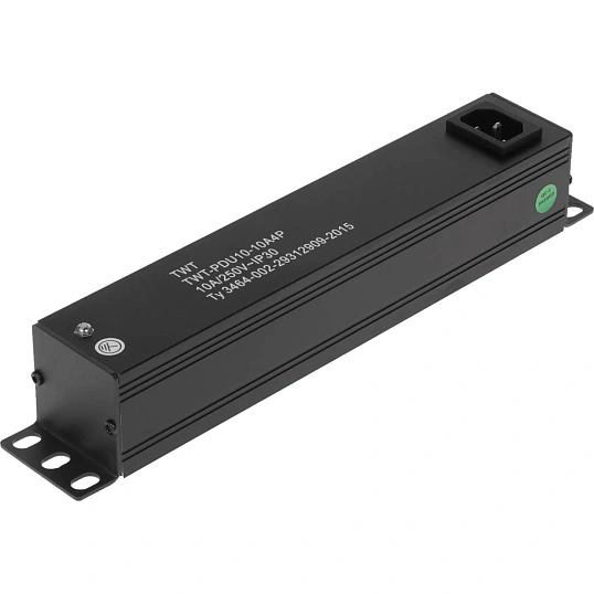 Блок розеток 10 TWT TWT-PDU10-10A4P  без шнура питания, разъем C14
