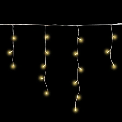 Гирлянда светодиодная АЙСИКЛ (бахрома) 5х0,6м, IP44, 112LED Теп бел 255-526