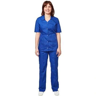 Костюм для горничных и уборщиц женский у12-КБР василек (р.44-46)р.158-164