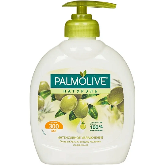 Мыло жидкое PALMOLIVE 300мл Олива+увлажняющее молочко с дозатором