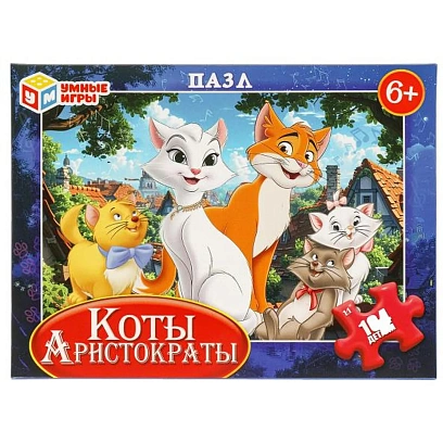Пазл puzzle Коты Аристократы. 104 детали. 190х141х35 мм. 4660254456105