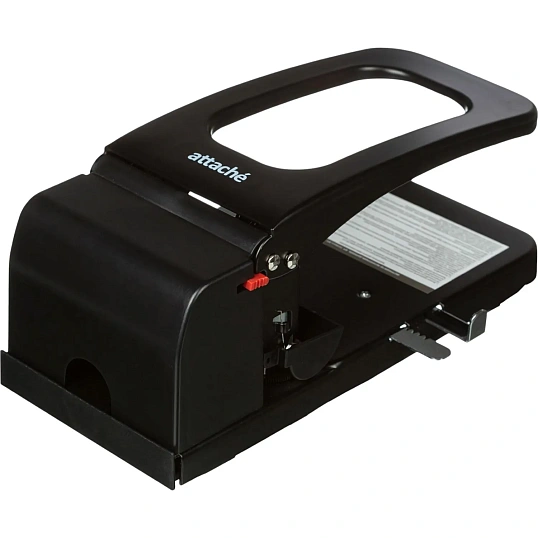 Дырокол мощный Attache до 100 листов, металлический, черный