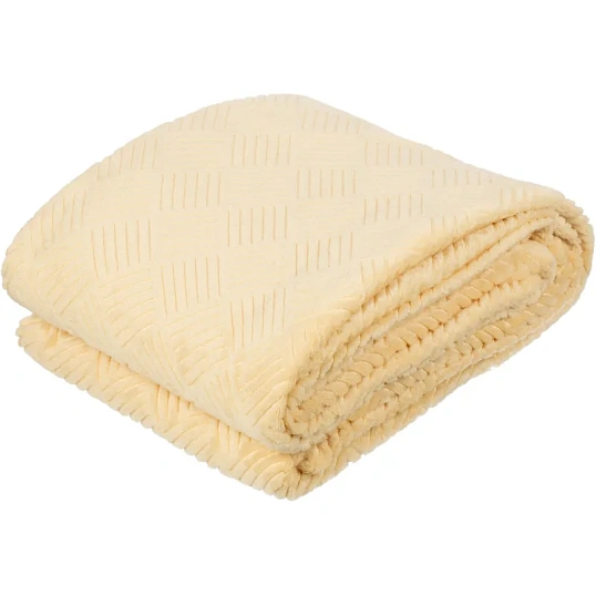 Плед микрофибра Luscan, фактура бежевый 150x200