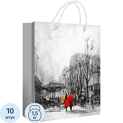 Пакет подарочный (M) Влюбленный в городе, 151802285