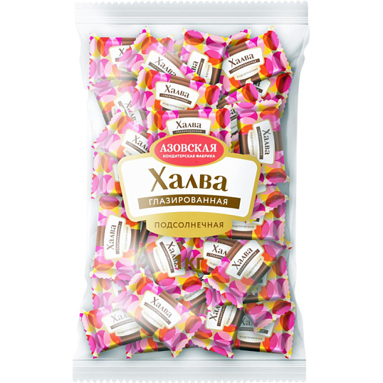 Конфеты шоколадные Азовская КФ Халва подсолн. глазир., 1кг