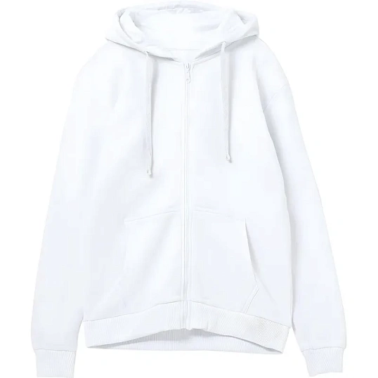 Толстовка на молнии с капюшоном Siverga 2.0,белая, L
