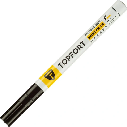 Маркер лаковый TOPFORT Paint 1 мм черный