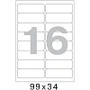 Этикетки самоклеящиеся 99х34 мм/16 шт. на лис.А4(100 лист