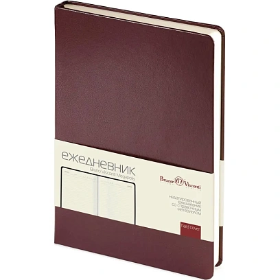 Ежедневник недатированный корич, MEGAPOLIS А5, 142х214мм,320стр.3-281/03