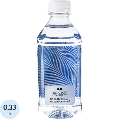 Вода питьевая Деловой Стандарт негаз пэт 0,33 л (квадрат) (аренда)