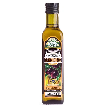 Масло Delphi Extra virgin olive oil с Крита оливковое нераф в/к ст/б, 0,25л
