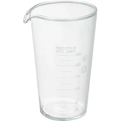 Стакан (Мензурка) 250 мл,  ГОСТ 1770-74 Apexlab