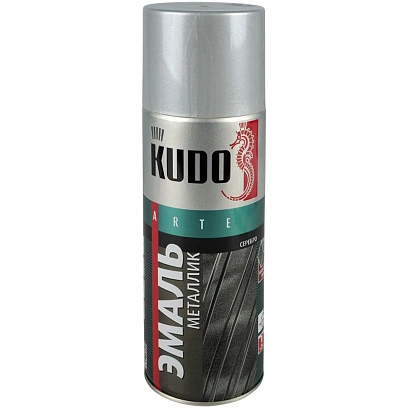 Краска аэрозоль металлик серебро 520 мл (1/12) kudo ku-1026
