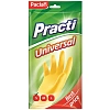 Перчатки резиновые PACLAN Practi латекс желтые р-р S 407896/4078964