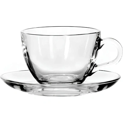 Чайная пара чашка с блюдцем БЕЙЗИК 238 мл 6шт/уп